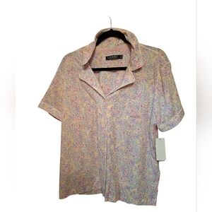 Ralph Lauren Black Label Pajama Top Only Ladies XL NWT Floral Comfy Mult-floral